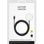Chargeur magnétique sans fil Native Union avec câble USB C 3 m Noir Cosmos pour iPhone 12 13