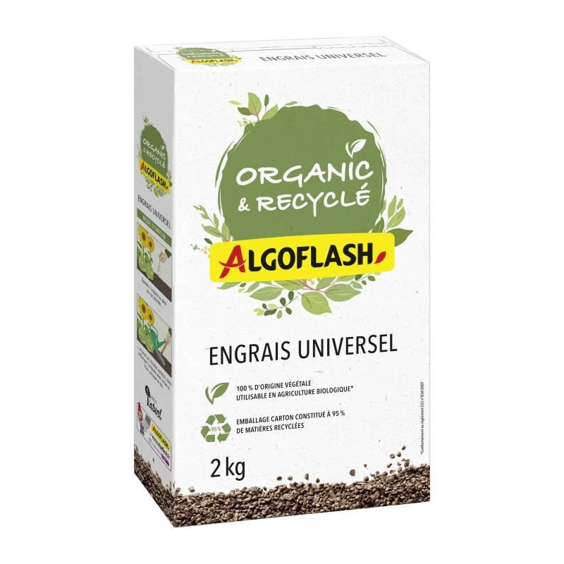 ALGOFLASH -  Engrais Universel Organic + Recycle 2 kg
