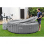 BESTWAY Spa gonflable Lay-Z-Spa Grenada - 6 a 8 personnes - Rond - 190 AirjetTM - Couverture isolante - 236 x 71 cm