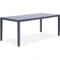 Ensemble table de jardin 180 cm + 6 chaises aluminium gris