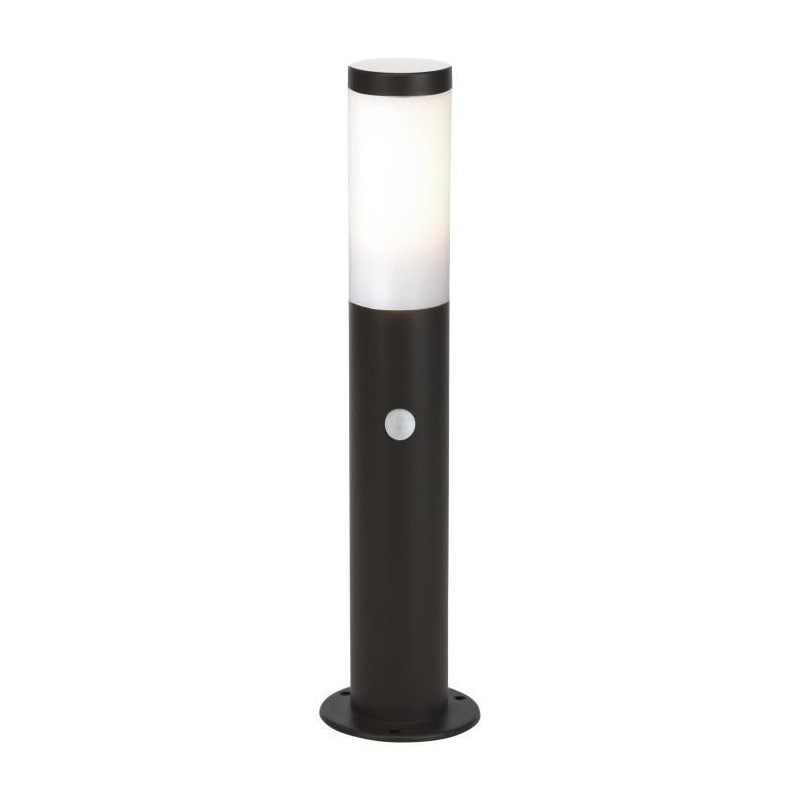 BRILLIANT - DODY Borne exterieure - detecteur inclus - coloris noir - metal/plastique E27 LED 1x10W