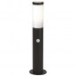 BRILLIANT - DODY Borne exterieure - detecteur inclus - coloris noir - metal/plastique E27 LED 1x10W