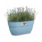 ELHO - Pot de fleurs -  Vibia Campana Easy Hanger Medium - Bleu Vintage - Balcon exterieur - L 24.1 x W 36 x H 26.5 cm