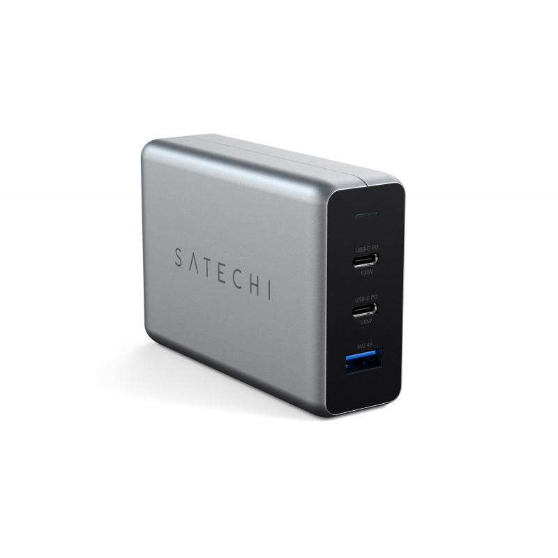 Chargeur de bureau Satechi USB C PD pour ordinateur portable 100 W Gris