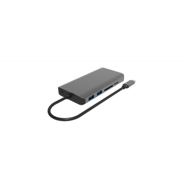 Adaptateur USB C HUB 10 en 1 On Earz Mobile Gear Gris