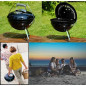 WEBER Barbecue a charbon portable Smokey Joe Premium O37 cm - Acier chrome - Noir