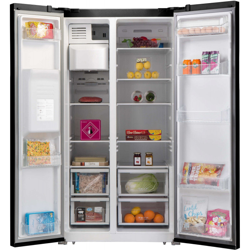 Réfrigérateurs américains 550L Froid Ventilé SCHNEIDER 92.3cm F, SCUS550NFGLB