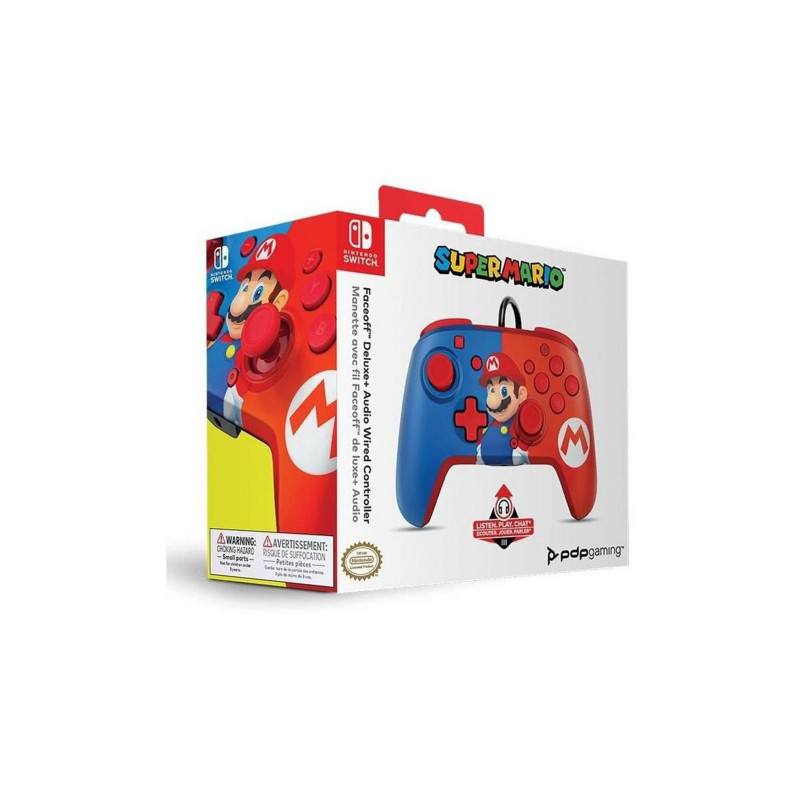 Manette Gaming filaire pour Nintendo Switch Pdp Faceoff Deluxe Mario