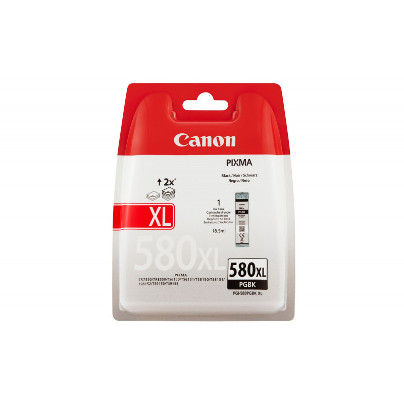 Cartouche d’encre Canon PGI 580PGBK XL Noir