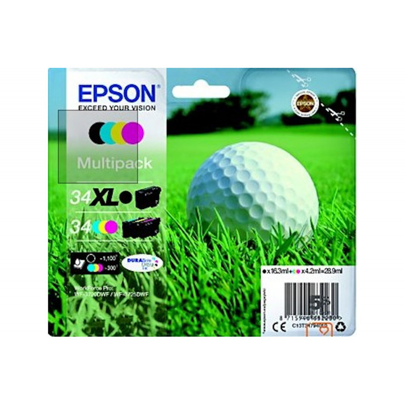 Pack de Cartouche d encre Epson Golf noir XL+3 couleurs