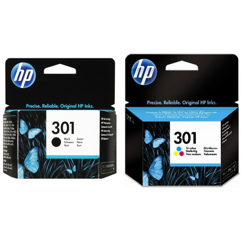 Cartouche d encre HP pack 301 Noir + 3 couleurs