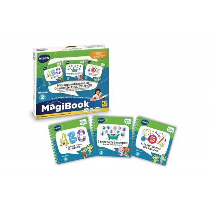 Pack de trois livres Vtech MagiBook Mes apprentissages de Grande Section