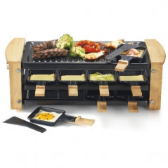 KITCHENCHEF RACLETTE GRIL 8P 120W BOIS RANGE POELONS KITCHENCHEF - KCWOOD8RP