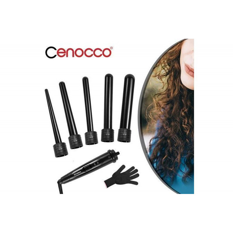 Cenocco CC-9035 Ensemble de fer à boucler interchangeable 5 en 1