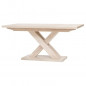 AVANT Table extensible melamine style contemporain - Pieds central en croix - L 160 a 200 cm