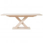 AVANT Table extensible melamine style contemporain - Pieds central en croix - L 160 a 200 cm