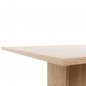 GUSTAVE Table a manger carree de 2 a 4 personnes classique decor chene - L 80 x l 80 cm