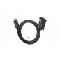 Câble DisplayPort vers DVI On Earz Mobile Gear 1.8 m Noir