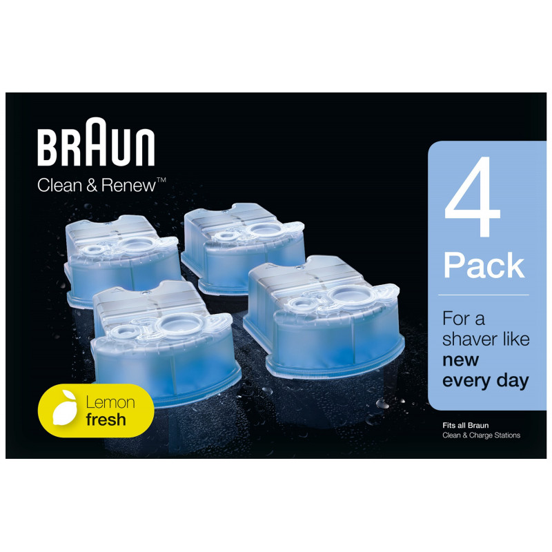 Braun Clean + Renew Cartouches De Recharge CCR - pack de 4 recharges