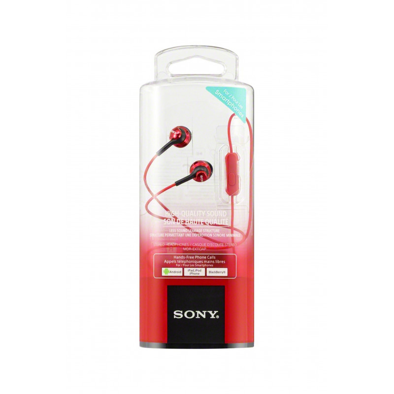 Ecouteurs intra auriculaires Sony MDR EX110AP Rouge