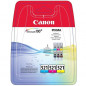 CANON Pack 3 Cartouches CLI-521 C/M/Y - 3 couleurs - pour impression Photo