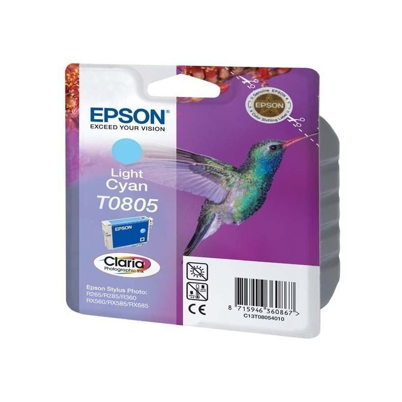 Epson T0805 Colibri Cartouche dencre Cyan clair