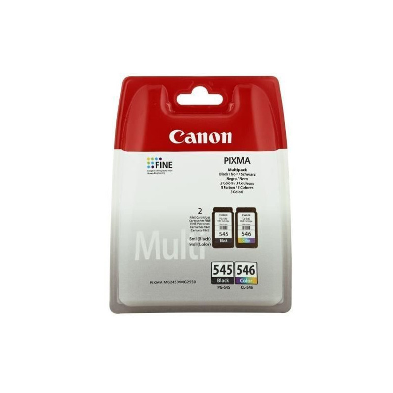 CANON Pack 2 Cartouches PG-545 / CL 546 - Noir + Couleur