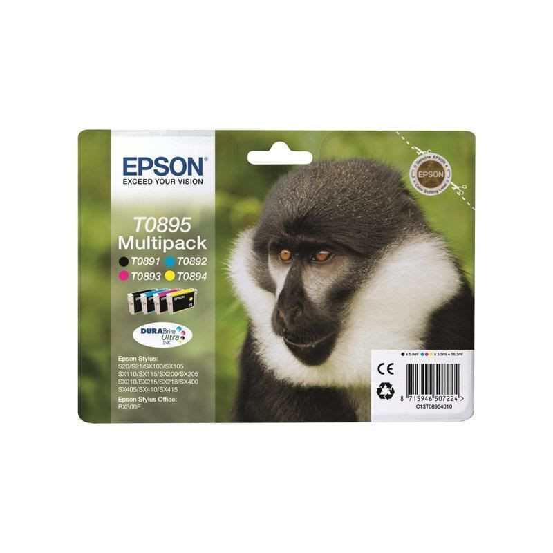 EPSON - Pack de 4 cartouches dencre - T0895