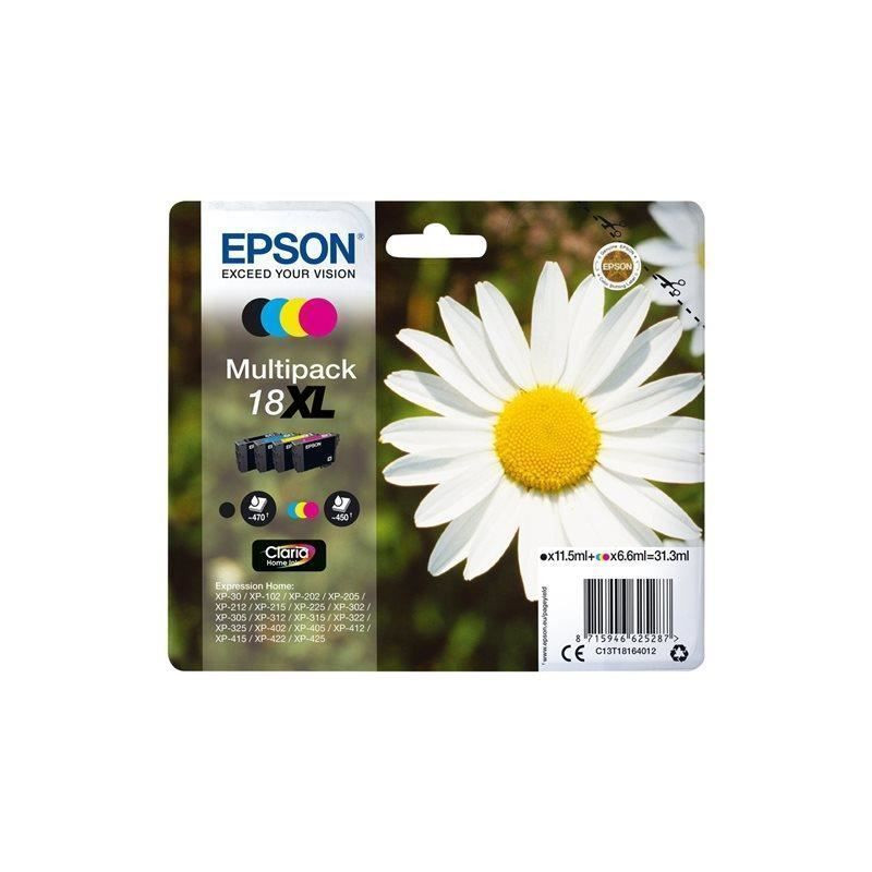 EPSON Multipack T1806 - Paquerette - Noir, Cyan, Magenta, Jaune