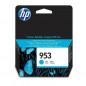 HP 953 cartouche dencre cyan authentique pour HP OfficeJet Pro 8710/8715/8720 F6U12AE
