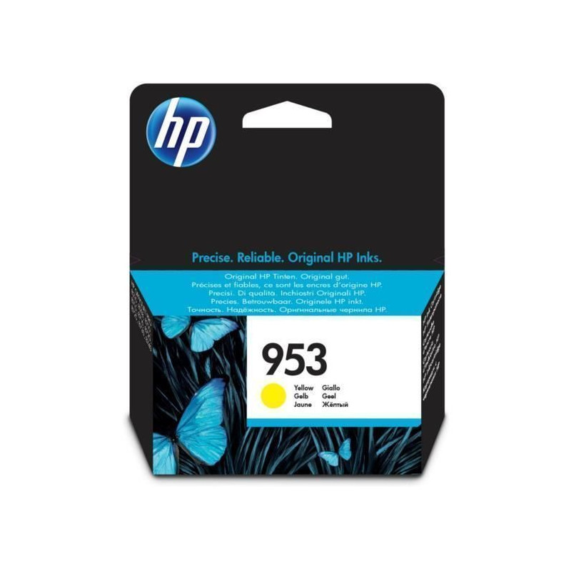HP 953 cartouche dencre jaune authentique pour HP OfficeJet Pro 8710/8715/8720 F6U14AE