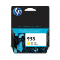 HP 953 cartouche dencre jaune authentique pour HP OfficeJet Pro 8710/8715/8720 F6U14AE