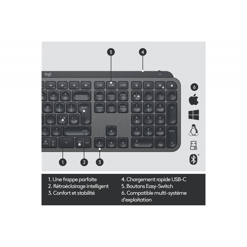 MOBILITY LAB ML304304 – Clavier Design Touch Filaire avec 2 USB