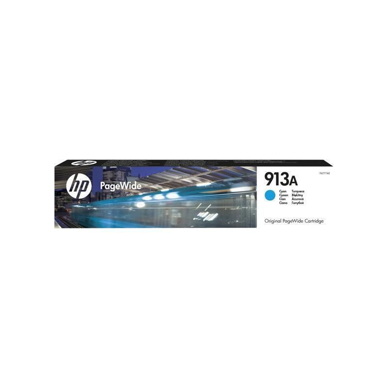 HP 913A cartouche dencre cyan authentique pour HP PageWide 377/452/477 F6T77AE