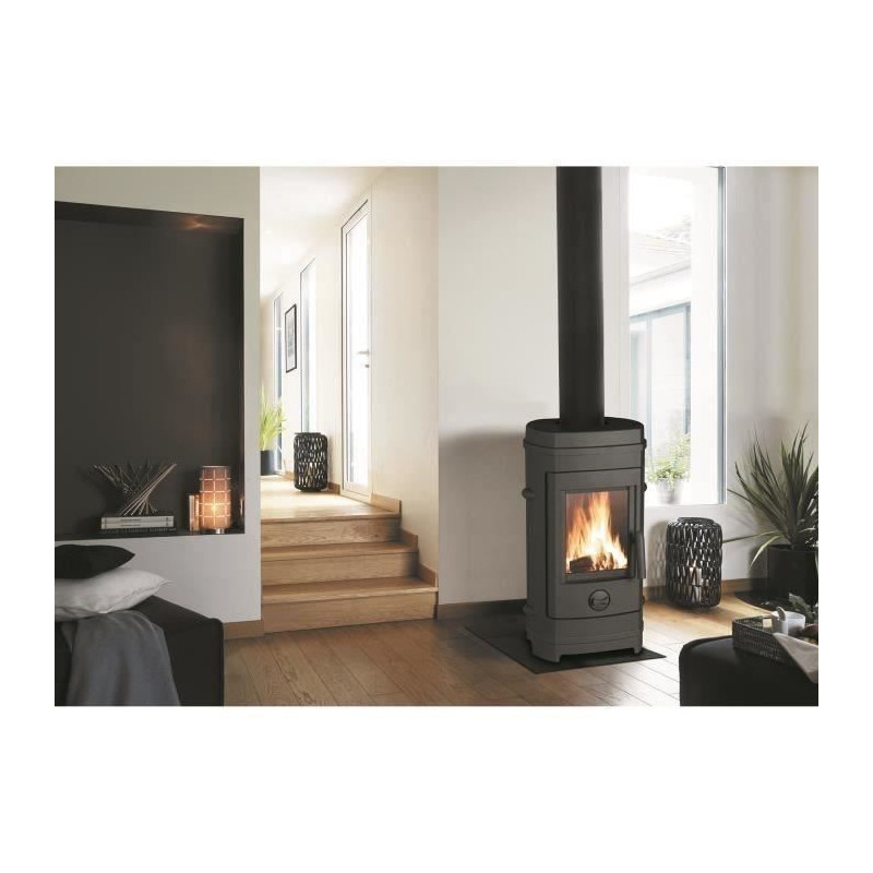 INVICTA Remilly 7 kW Poele a bois Flamme Verte 7* - Buches 34 cm