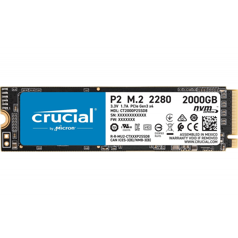 SSD interne M.2 Nvme Crucial P2 500GB