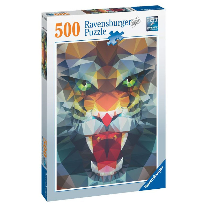 Puzzle 500 Pièces Ravensburger Lion de polygone