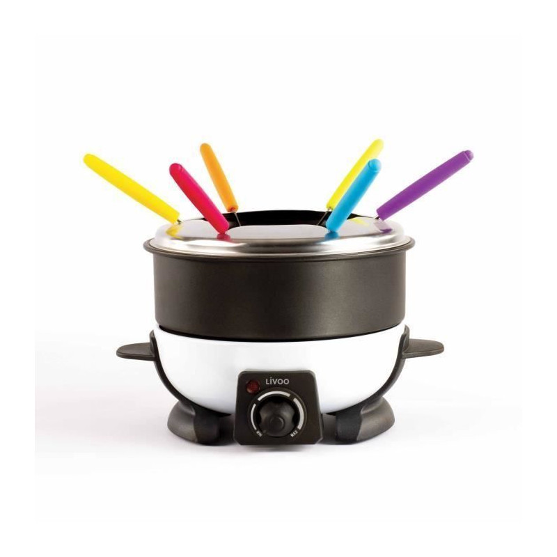 LIVOO  DOC106 Appareil a fondue - Blanc et Noir