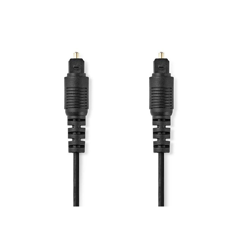 NEDIS Câble audio optique | TosLink Male | TosLink Male | 1.00 m | Rond | PVC NEDIS - CAGP25000BK10