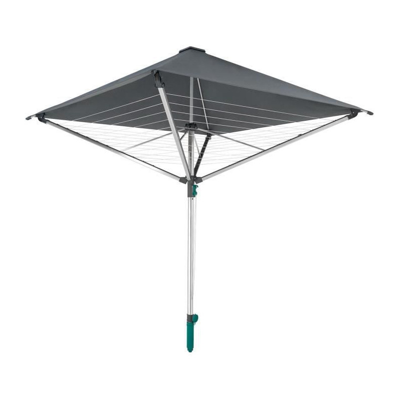 LEIFHEIT 82100 Sechoir parapluie LinoProtect 400, etendoir parapluie avec toit etanche, sechoir jardin inclus douille de sol