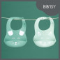 Babymoov Lot de 2 bavoirs en silicone BIBISY, avec poche ventrale