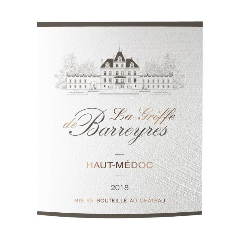 La Griffe de Barreyres 2018 Haut-Medoc - Vin rouge de Bordeaux