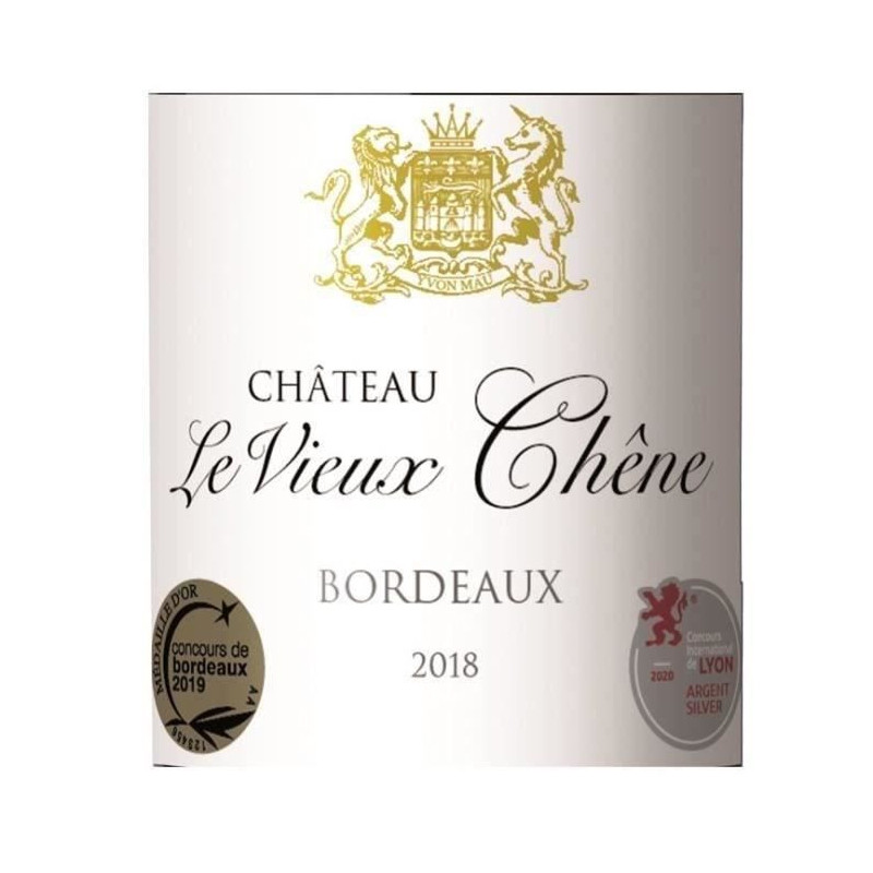 Chateau Le Vieux Chene 2018 Bordeaux HVE3 - Vin rouge de Bordeaux