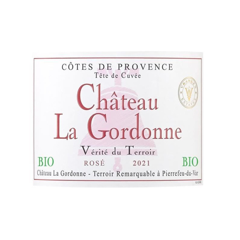 Chateau La Gordonne Verite du Terroir 2020 Cotes de Provence - Vin rose de Provence - Bio