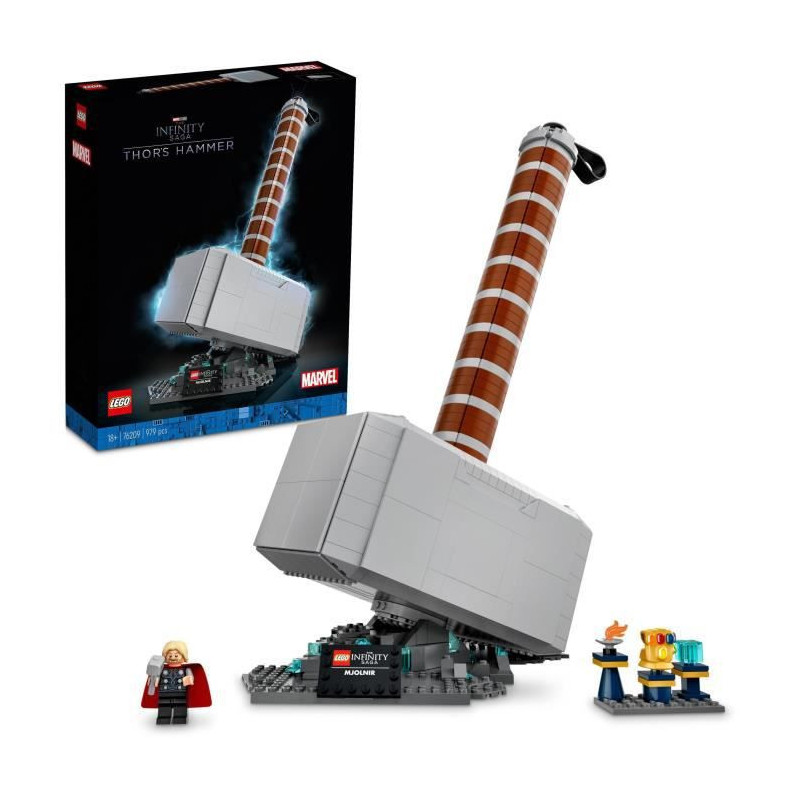 LEGO 76209 Marvel Le Marteau De Thor?, Maquette a Construire, Avengers de la Saga Infinity, Figurine Thor et le Gant de lInfini