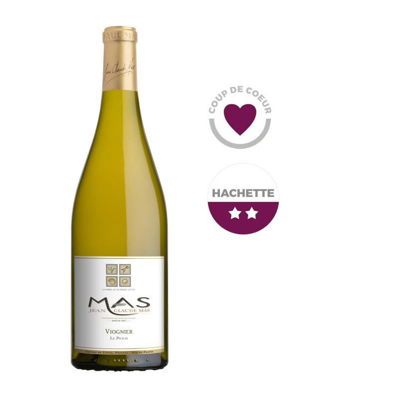 Jean Claude Mas Le Pioch Viognier Pays dOc - Vin blanc de Languedoc