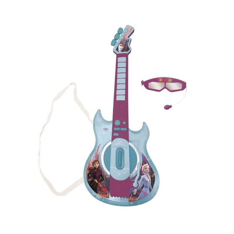 LA REINE DES NEIGES - Guitare Electronique Lumineuse avec lunettes equipees dun micro