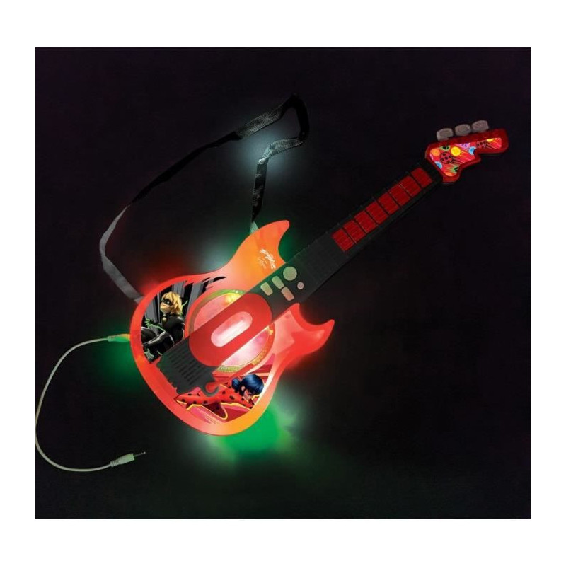 MIRACULOUS - Guitare Electronique Lumineuse avec lunettes equipees dun micro