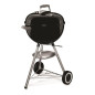 WEBER Barbecue charbon Classic Kettle 47 cm thermometre Charcoal Grill - Avec systeme de nettoyage one touch Noir