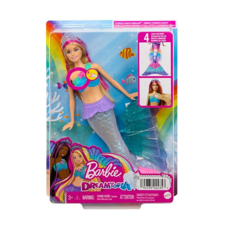 Barbie - Sirene Lumieres De Reve - Poupee - Des 3 ans